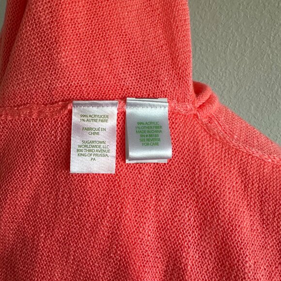 NWT Lilly Pulitzer “SUNNY” Danette Sweater – Papaya Punch Sunny Intarsia Size: L - Picture 9 of 10